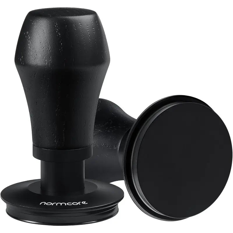 Espro Coffee Tamper V4 with Titanium PVD Coating & Spring-Loaded Design - 15lb/25lb/30lbs Force Options, 3 Interchangeable Springs, Flat Base, Genuine Black Oak Wood Handle - Fits 54mm Breville