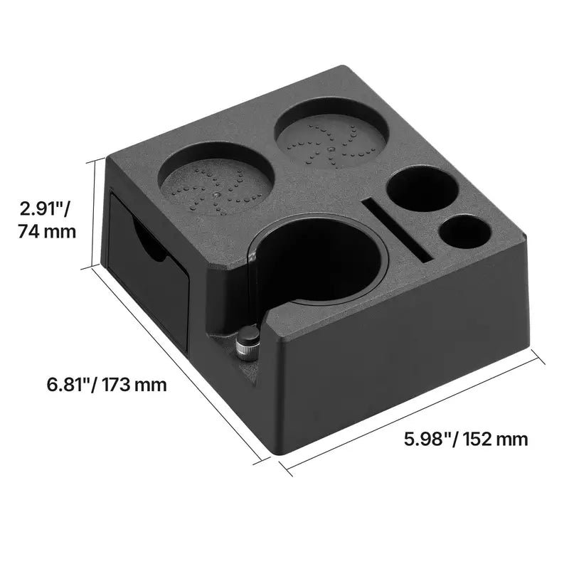 ABS Espresso Tamping Station 51-58 mm Station with Detachable Slot