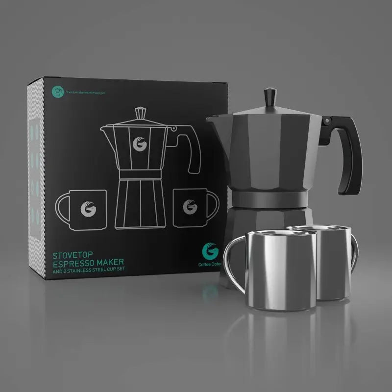 1-Pack Matte Grey Moka Pot - 6-Cup/12oz (360ml) Italian & Cuban Stovetop Espresso Maker & Percolator, induction-compatible Coffee Brewing