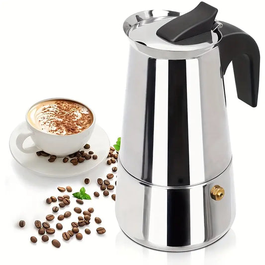 Stainless Steel Coffee Pot | Mocha Coffee Latte Percolator, Stove Coffee Pot, Beverage Tools, Cafe Latte Stove