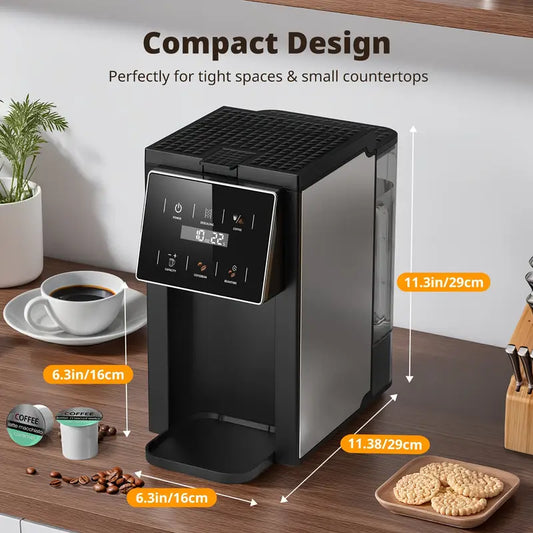 4-In-1 Freshly Ground Commercial Espresso Machines & Coffee Makers, One Machine Compatible with K Cup/Coffee Powder|5 Levels of Fine Grinding, Adjustable Concentration|Food-Grade Reusable Filter|Bpa-Free Material, Fast Brewing And Easy Cleaning