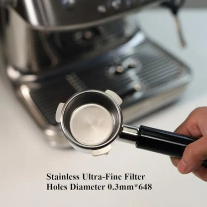 Breville Barista Series 54mm Portafilter - Double Spout for Dual Espresso Shots, 304 Stainless Steel Basket with ABS Handle