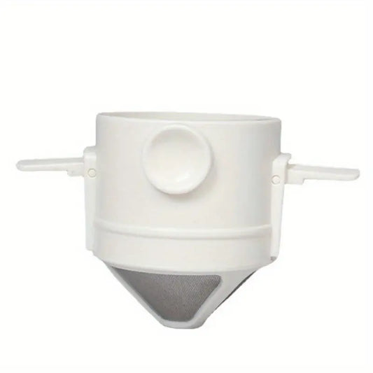 1pc ARTEC Reusable Stainless Steel Coffee Filter Holder - Portable & Foldable with Ear Hook for Easy Pouring, Ideal for 80mm/100mm Coffee Cups & Mugs, Perfect Gift for Coffee Lovers